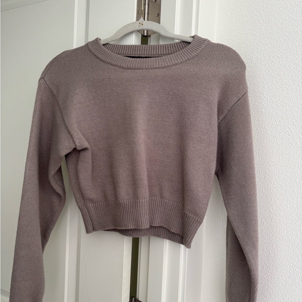 Kendall & Kylie Mauve Crew Neck Sweater